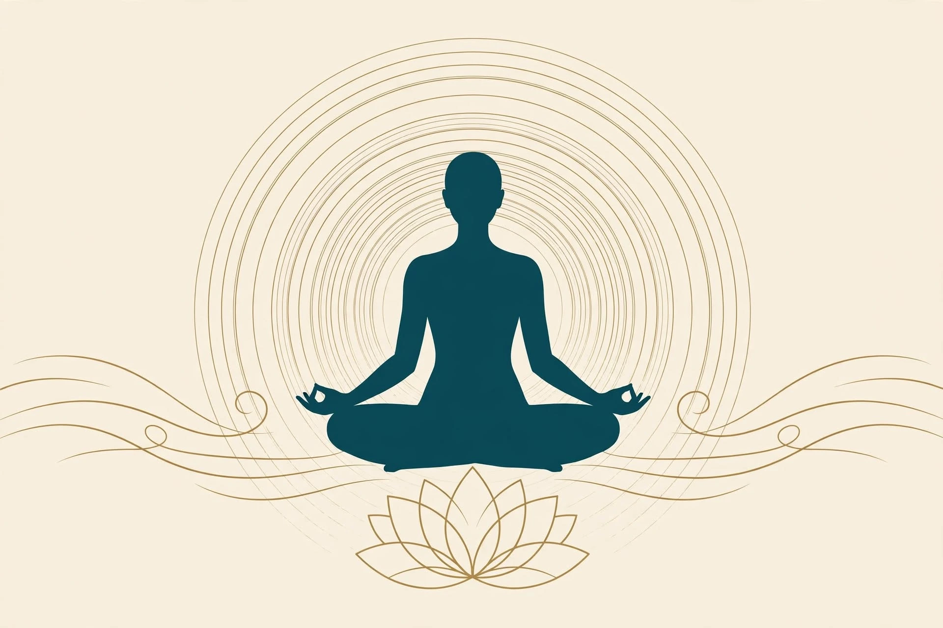 Why Meditation is more than relaxation - vector illustration